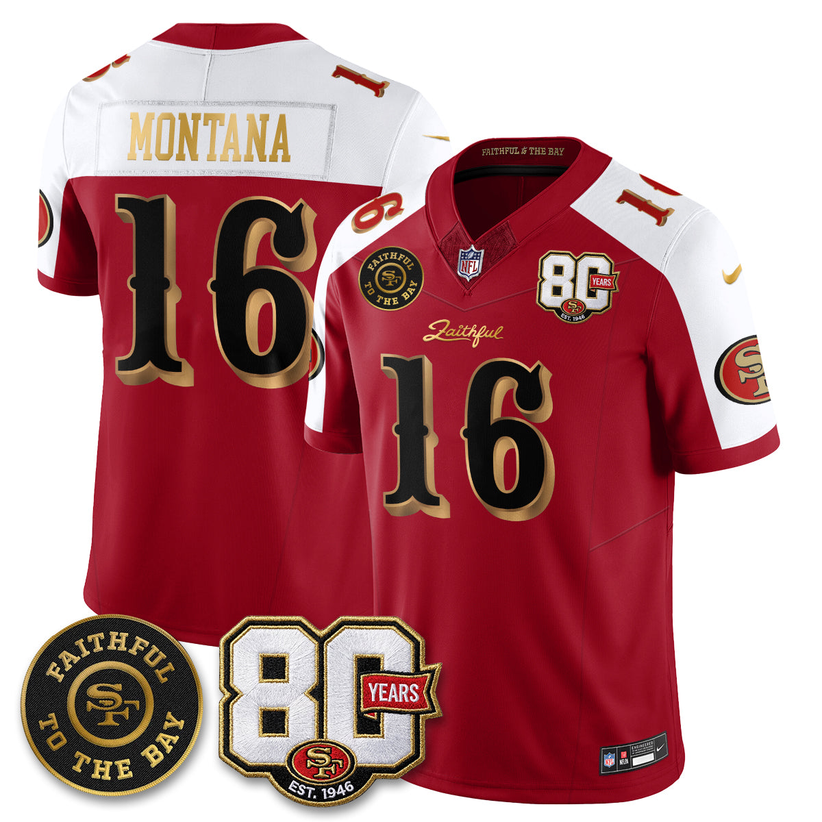 SF “Rivalries” Vapor Limited Jersey - Faithful To The Bay Patch - Stitched