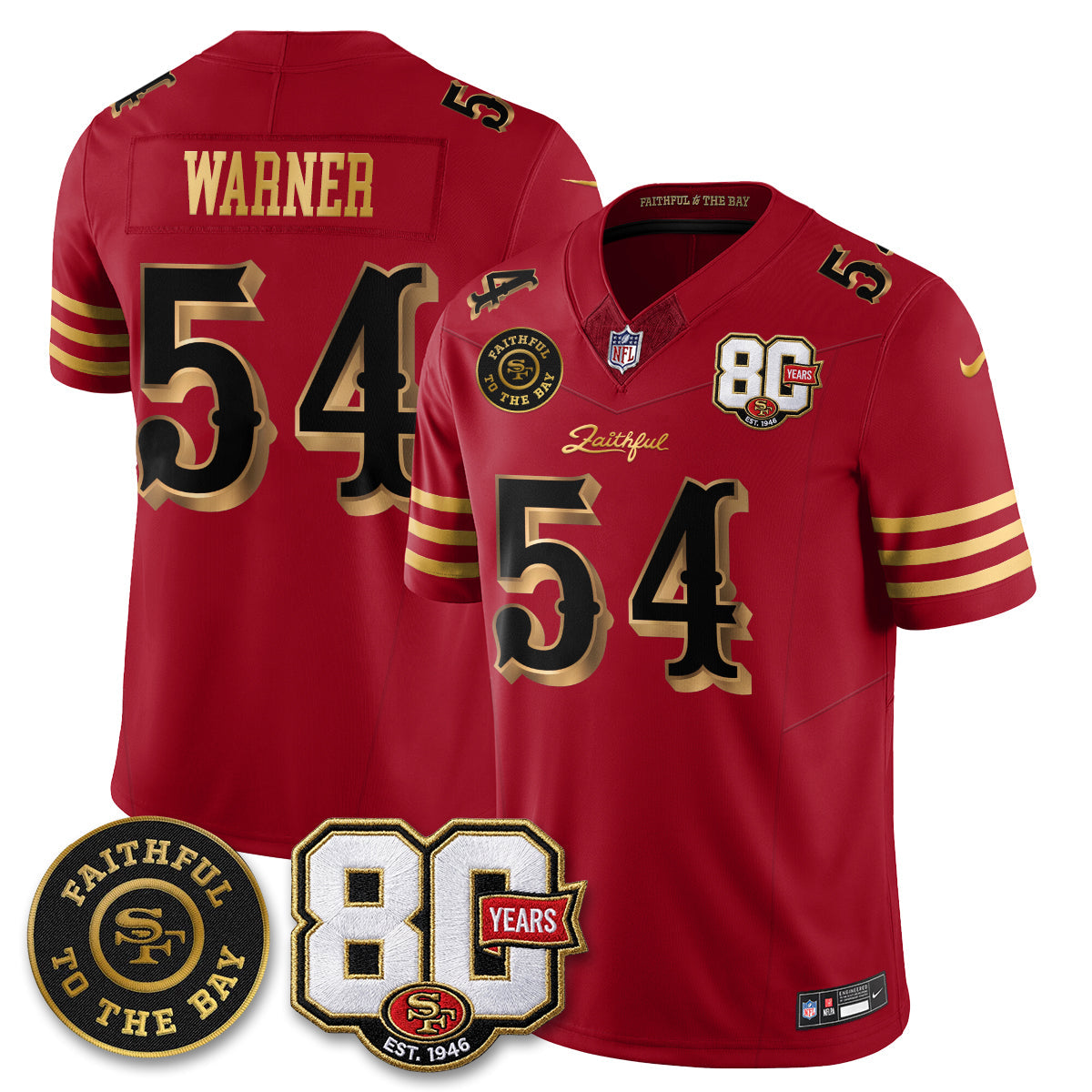 SF “Rivalries” Vapor Limited Jersey - Faithful To The Bay Patch - Stitched
