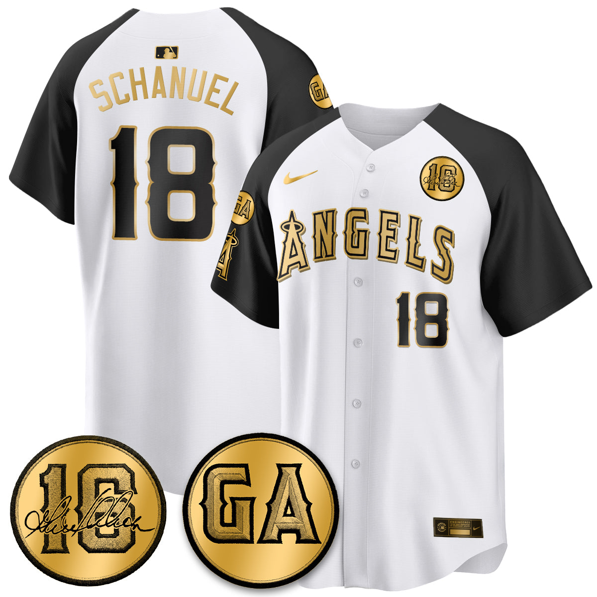 LAA Garret Anderson Tribute Patch Vapor Jersey - Stitched V2