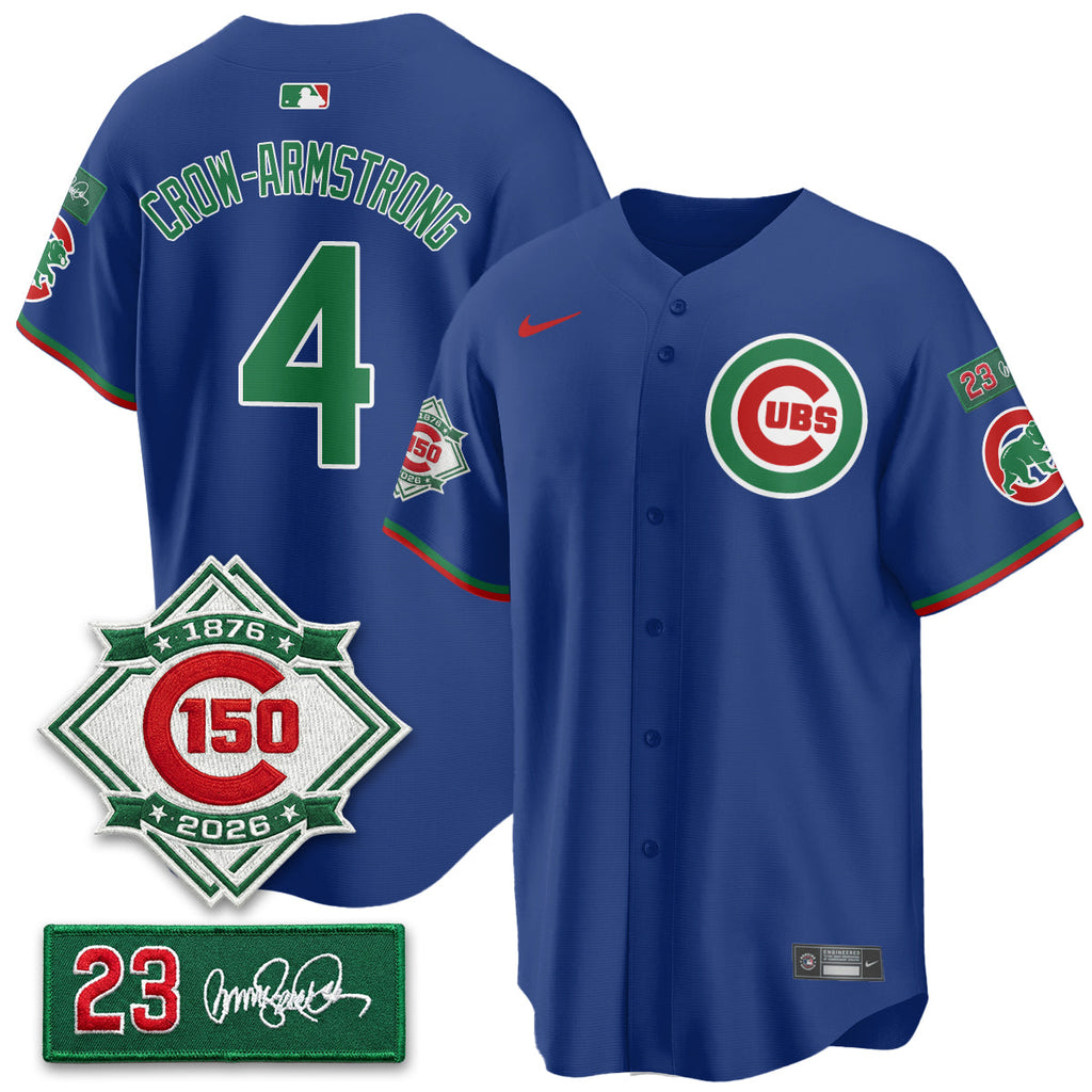 CHC Limited Mexico Jersey - 150th Anniversary + Ryne Sandberg Tribute Patch Stitched