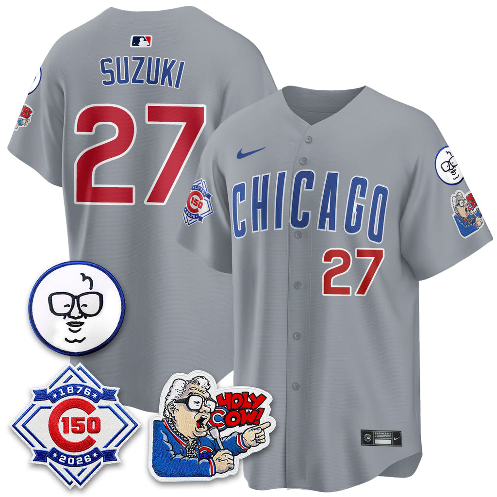 CHC 150th Anniversary Harry Caray Holy Cow Vapor Premier Limited Jersey - Stitched V2