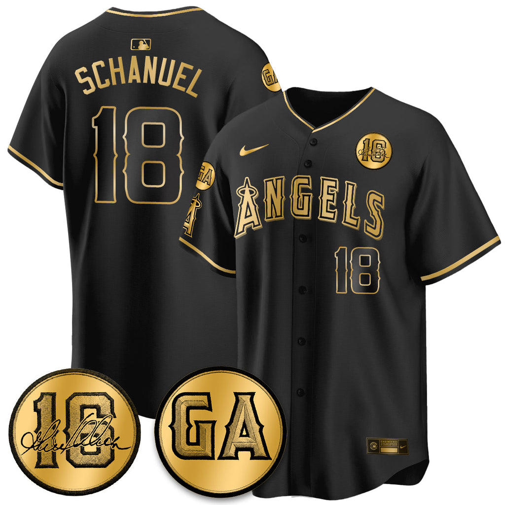 LAA Garret Anderson Tribute Patch Vapor Jersey - Stitched V2