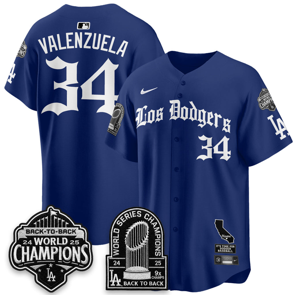 LAD World Series Champions Vapor Premier Limited Gothic Edition Jersey - Stitched