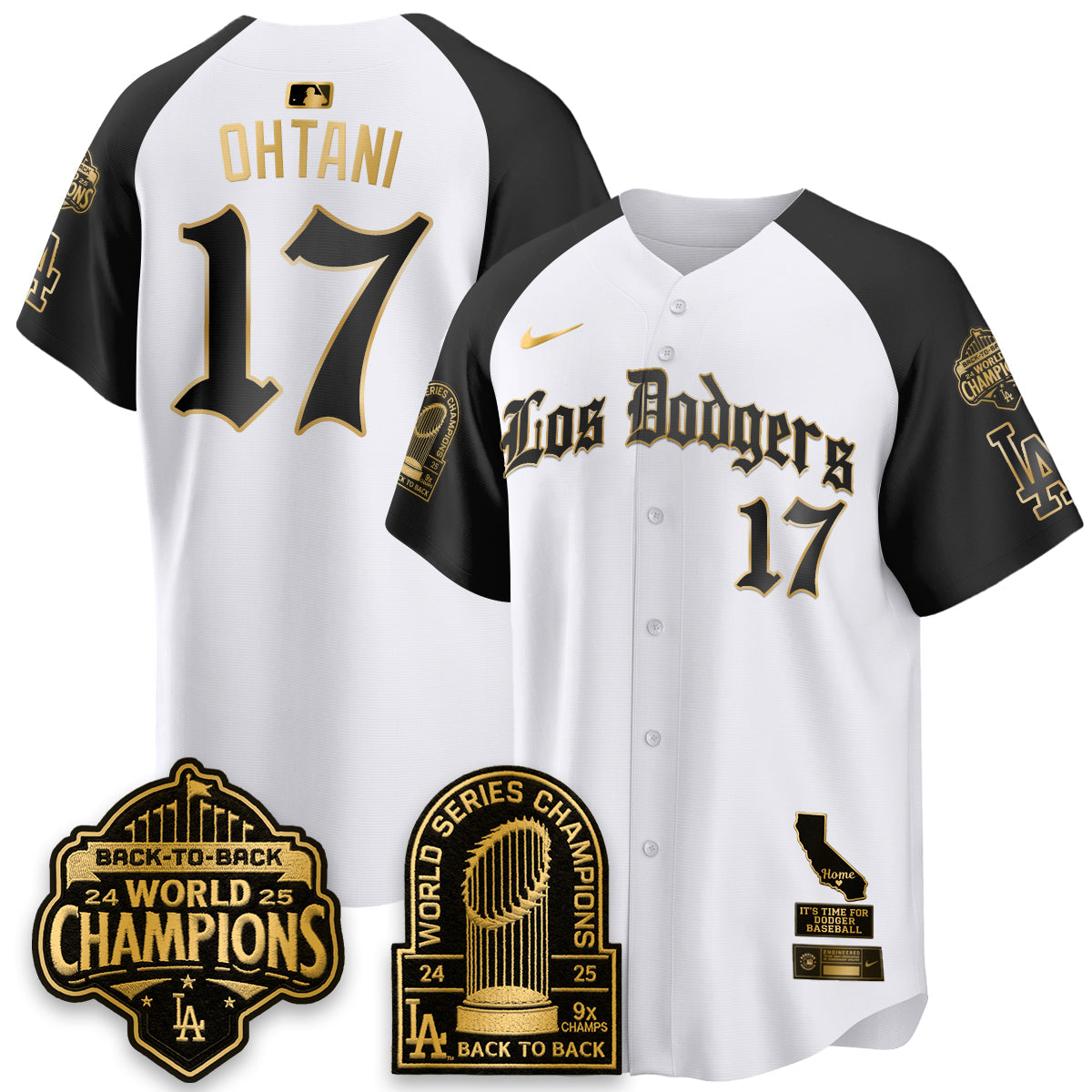 LAD World Series Champions Vapor Premier Limited Gothic Edition Jersey - Stitched