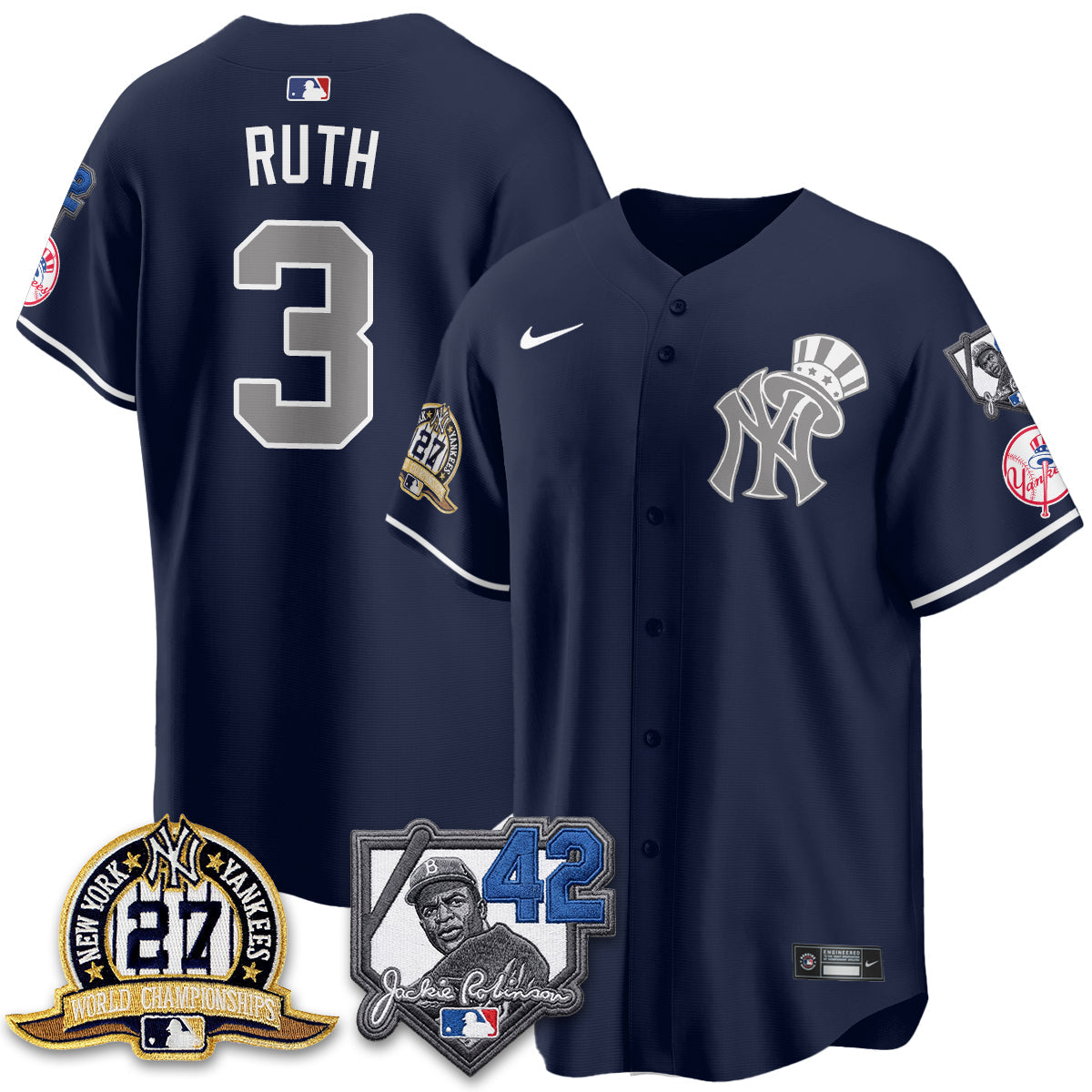 NYY 2026 Jackie Robinson Day Vapor Limited Gold Edition Jersey - Stitched - V2