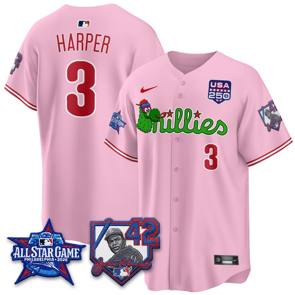 PHI Phanatic 2026 New Era & 250th USA Vapor Limited Jersey - All Star Game - Stitched