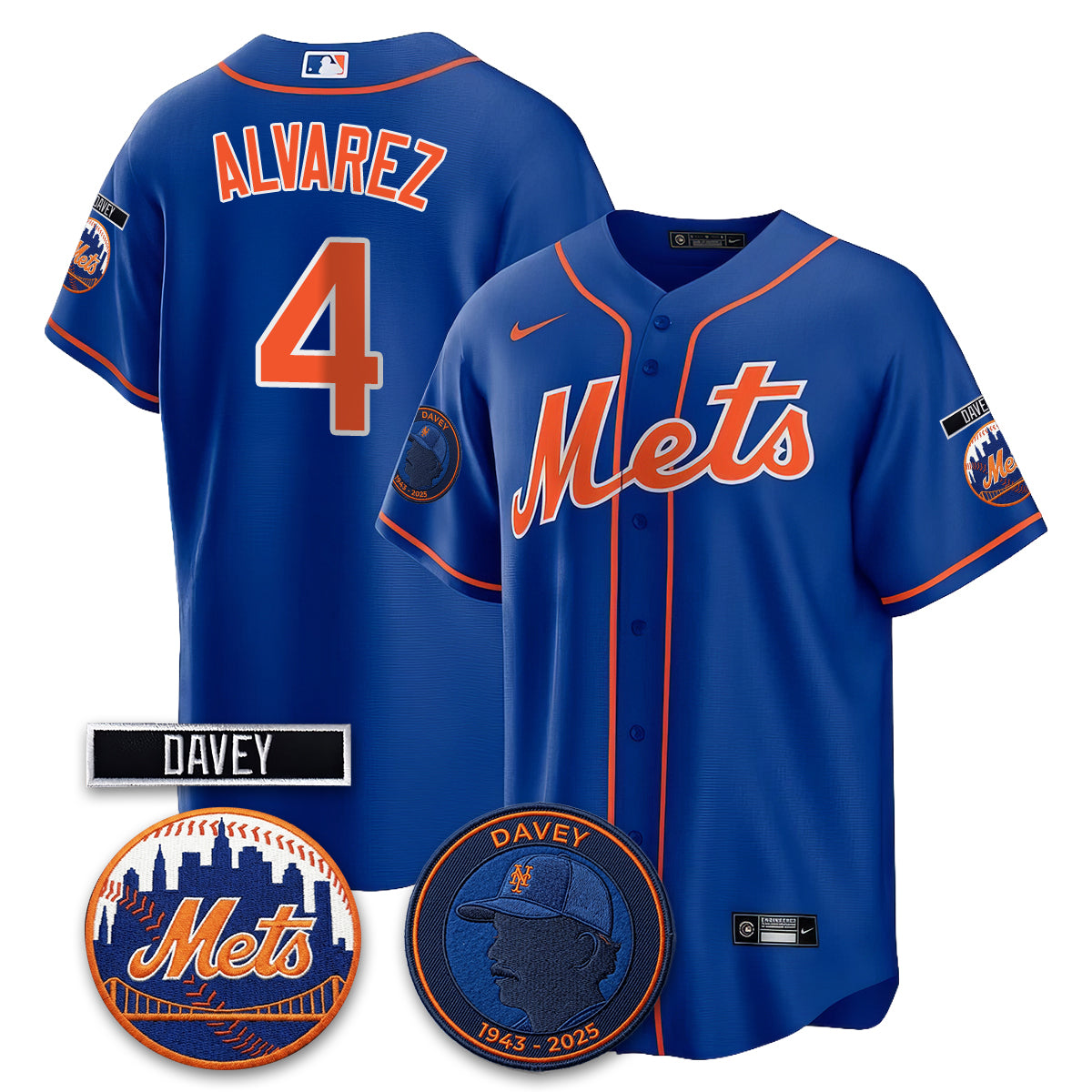 NYM 2026 Davey Johnson In Memoriam Vapor Limited Jersey - Stitched