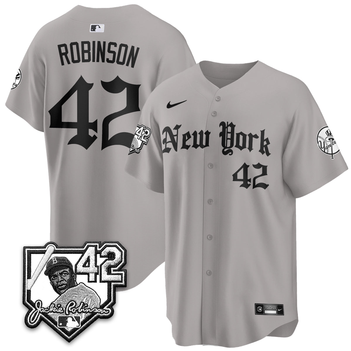 NYY 2026 Jackie Robinson Day Gothic Vapor Limited Jersey - Stitched