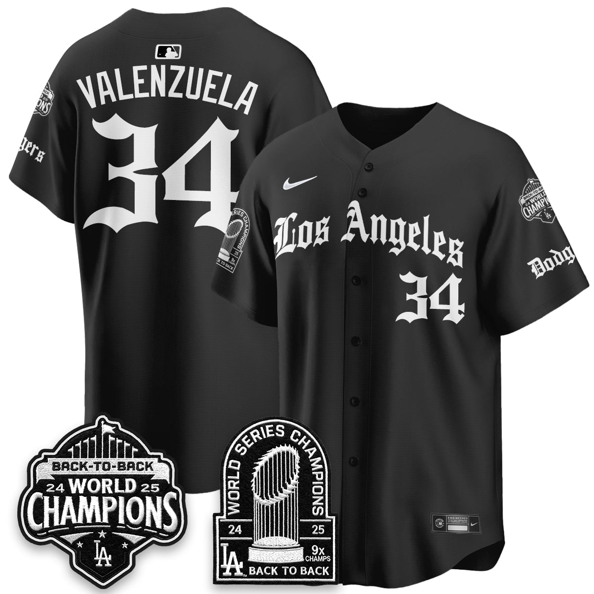 LAD WS Champions Back 2 Back Patch Vapor Premier Limited Gothic Edition Jersey - Stitched