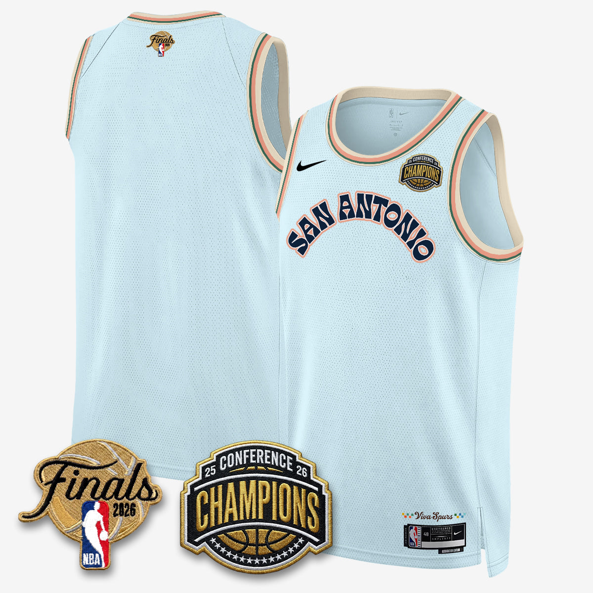 SAS 2026 Basketball  Western Conference Champions Vapor City Edition Jersey - Stitched