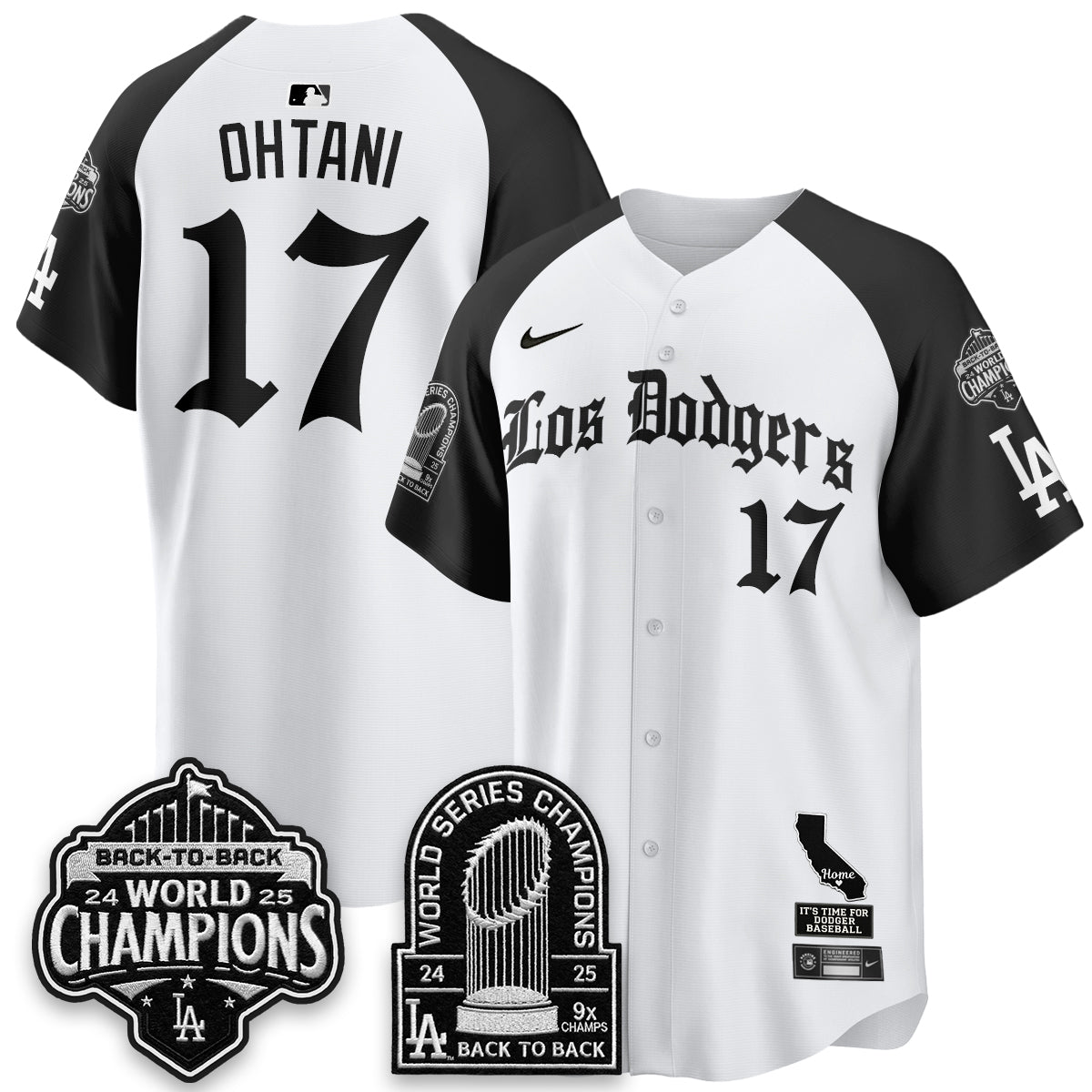LAD World Series Champions Vapor Premier Limited Gothic Edition Jersey - Stitched