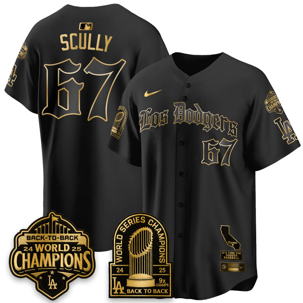 LAD World Series Champions Vapor Premier Limited Gothic Edition Jersey - Stitched