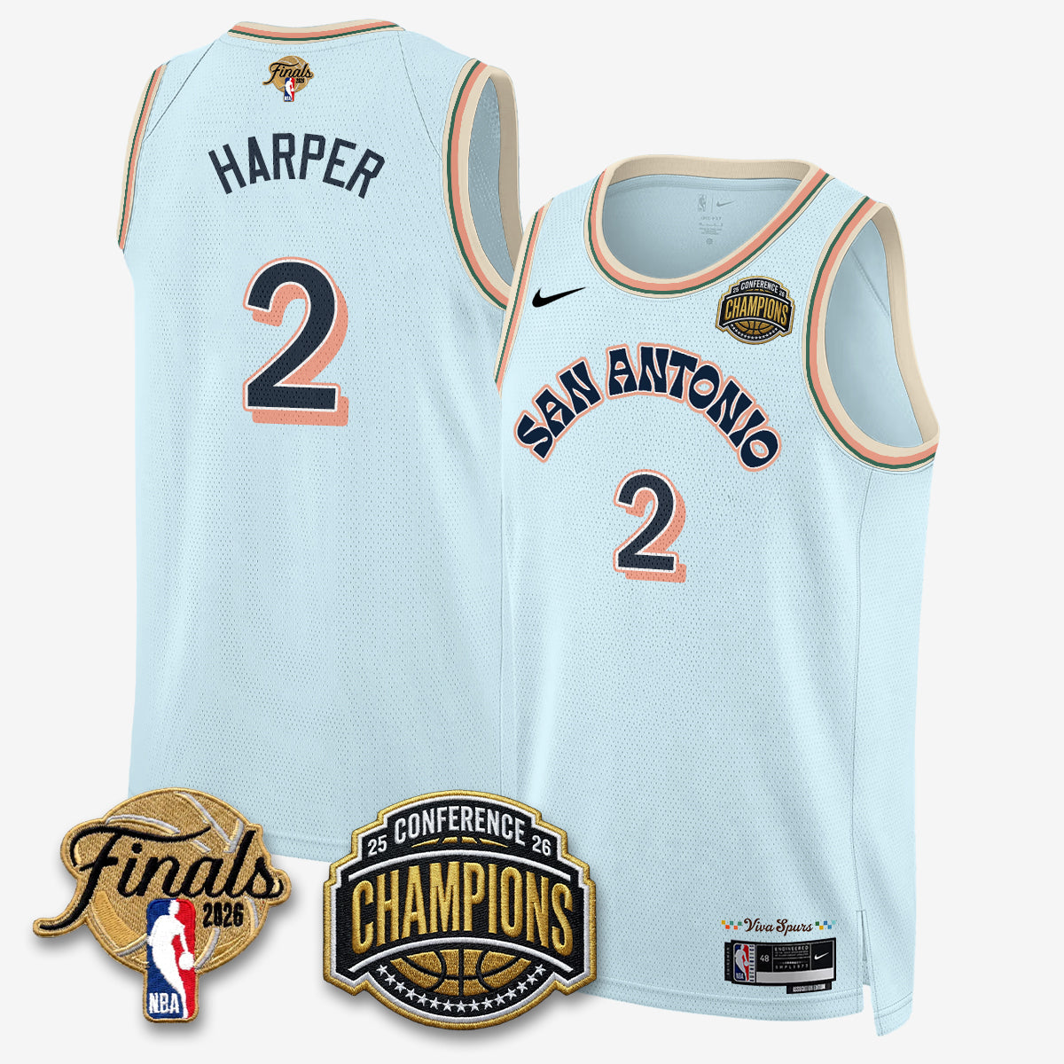 SAS 2026 Basketball  Western Conference Champions Vapor City Edition Jersey - Stitched