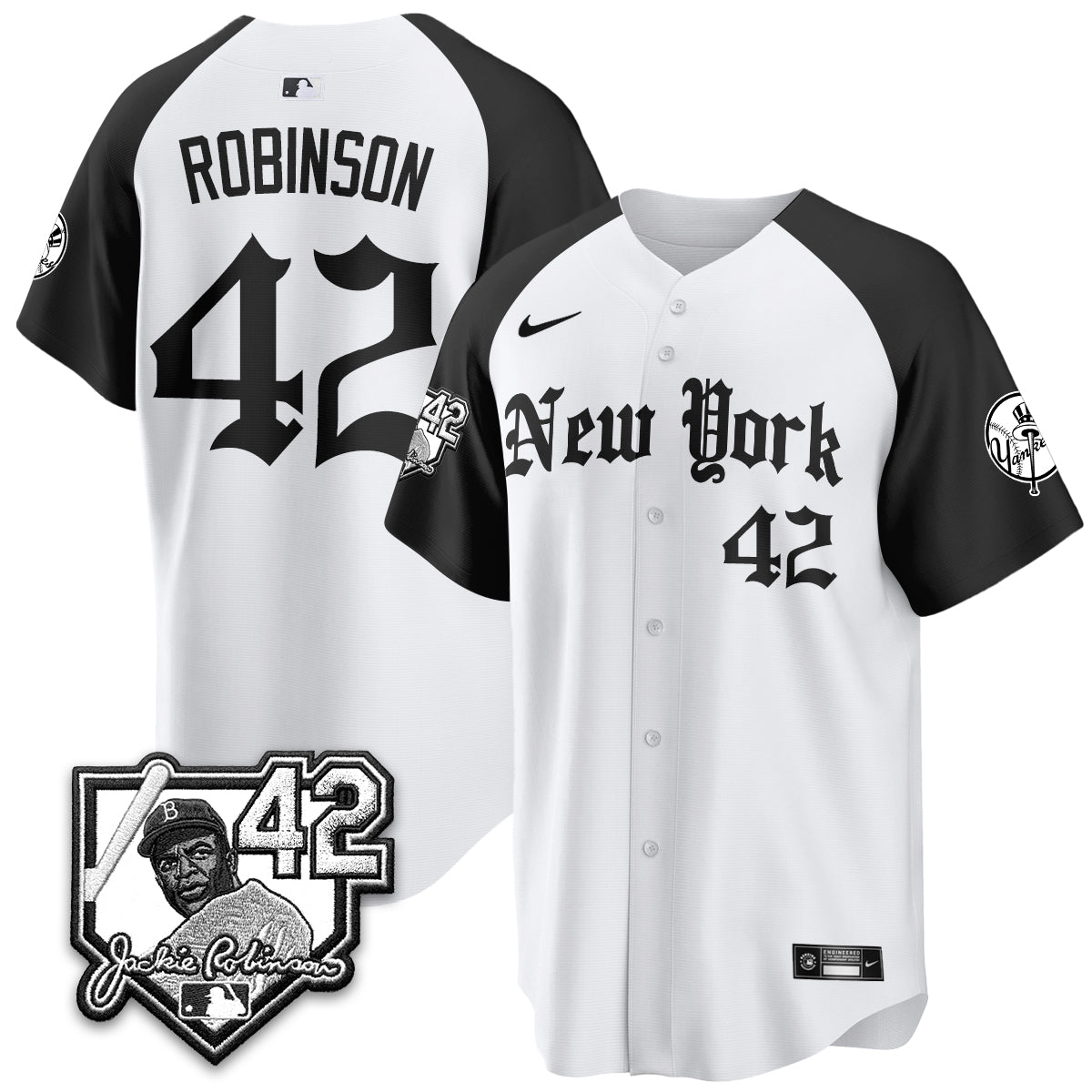 NYY 2026 Jackie Robinson Day Gothic Vapor Limited Jersey - Stitched