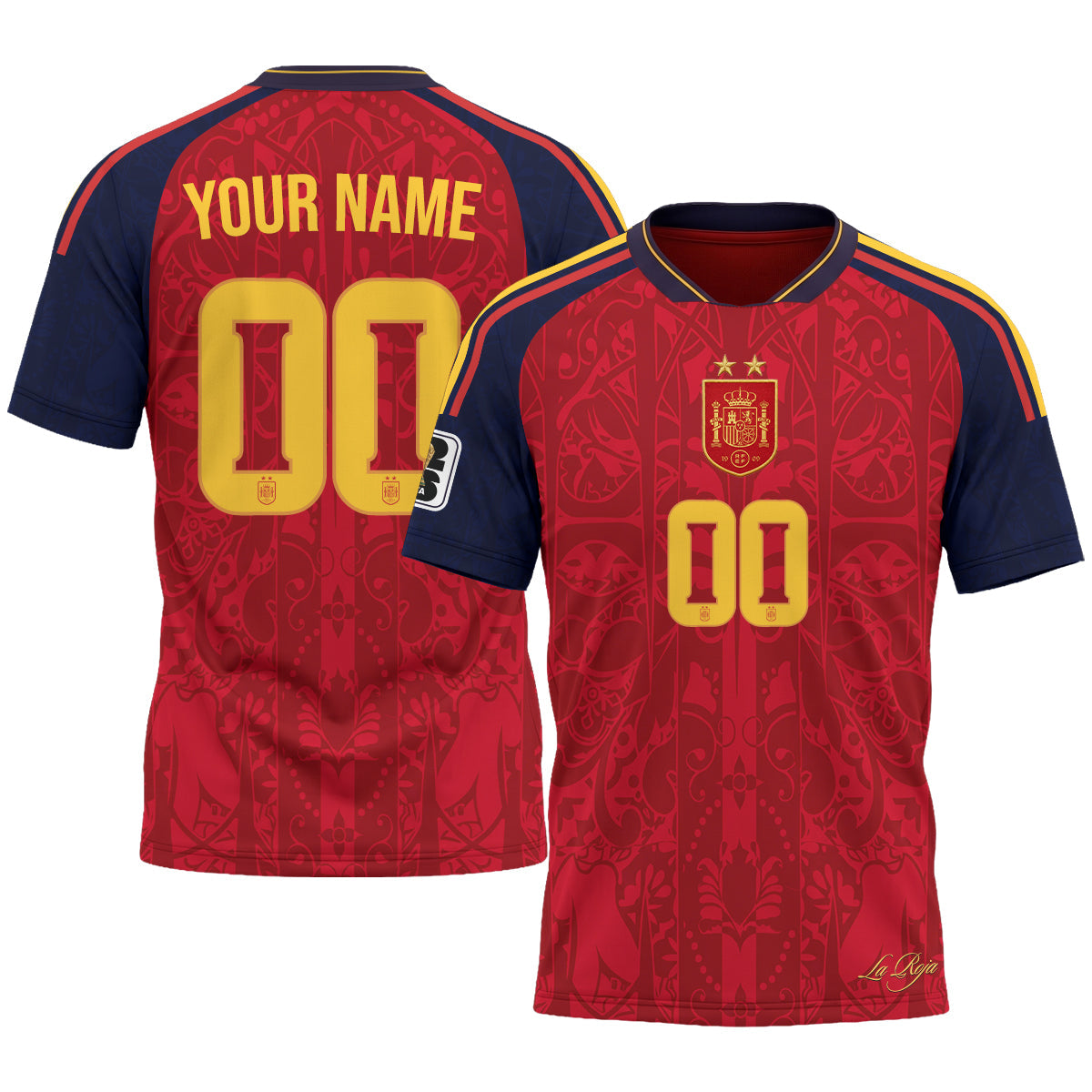 Spain 2026 Soccer Champions Vapor Custom Jersey V2- Printed