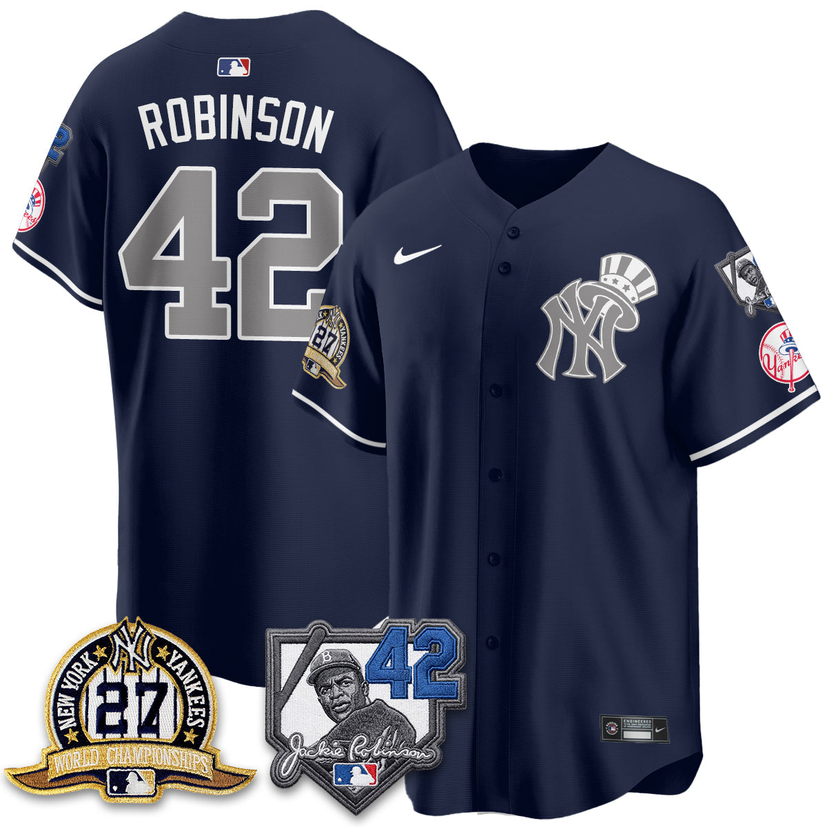 NYY 2026 Jackie Robinson Day Vapor Limited Gold Edition Jersey - Stitched - V2