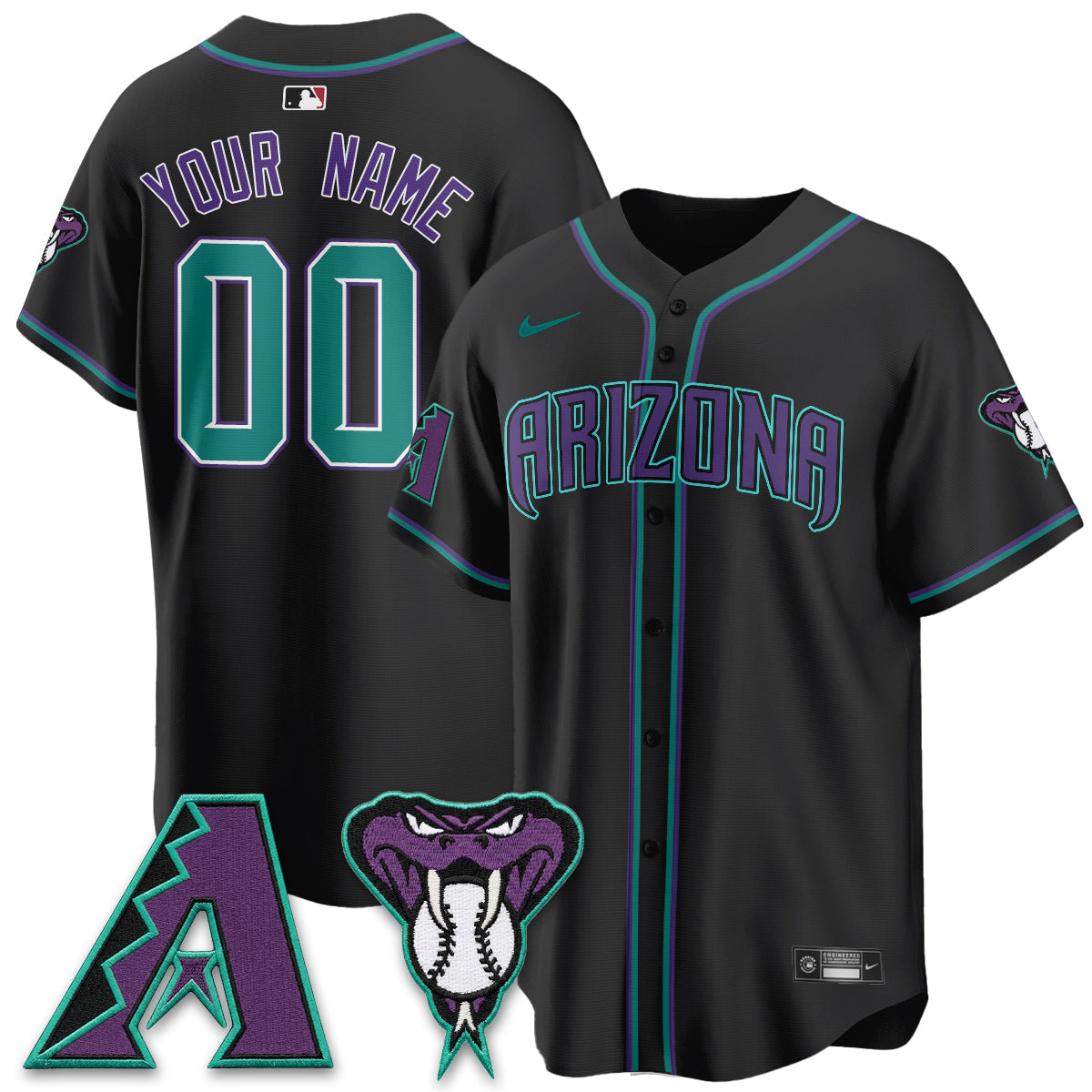 ARI Black Out Style Vapor Premier Limited Custom Jersey - Stitched