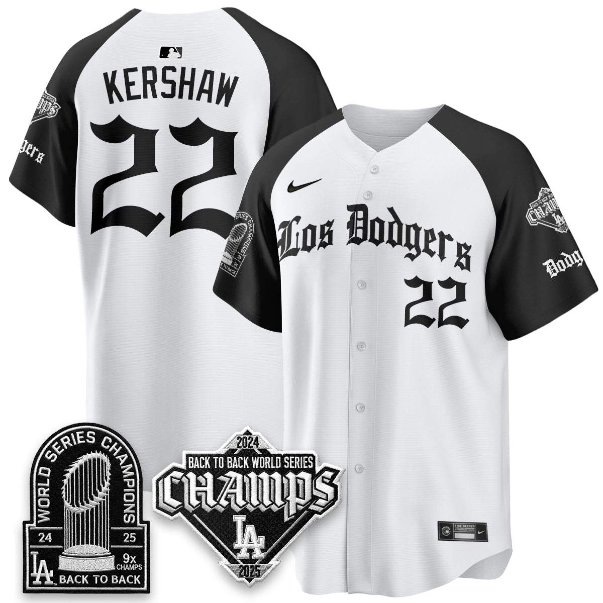 LAD World Series Champions B2B Patch Vapor Premier Limited Gothic Edition Jersey - Stitched