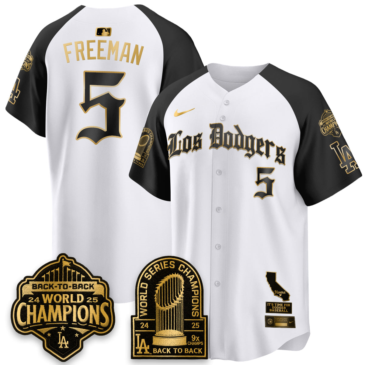 LAD World Series Champions Vapor Premier Limited Gothic Edition Jersey - Stitched