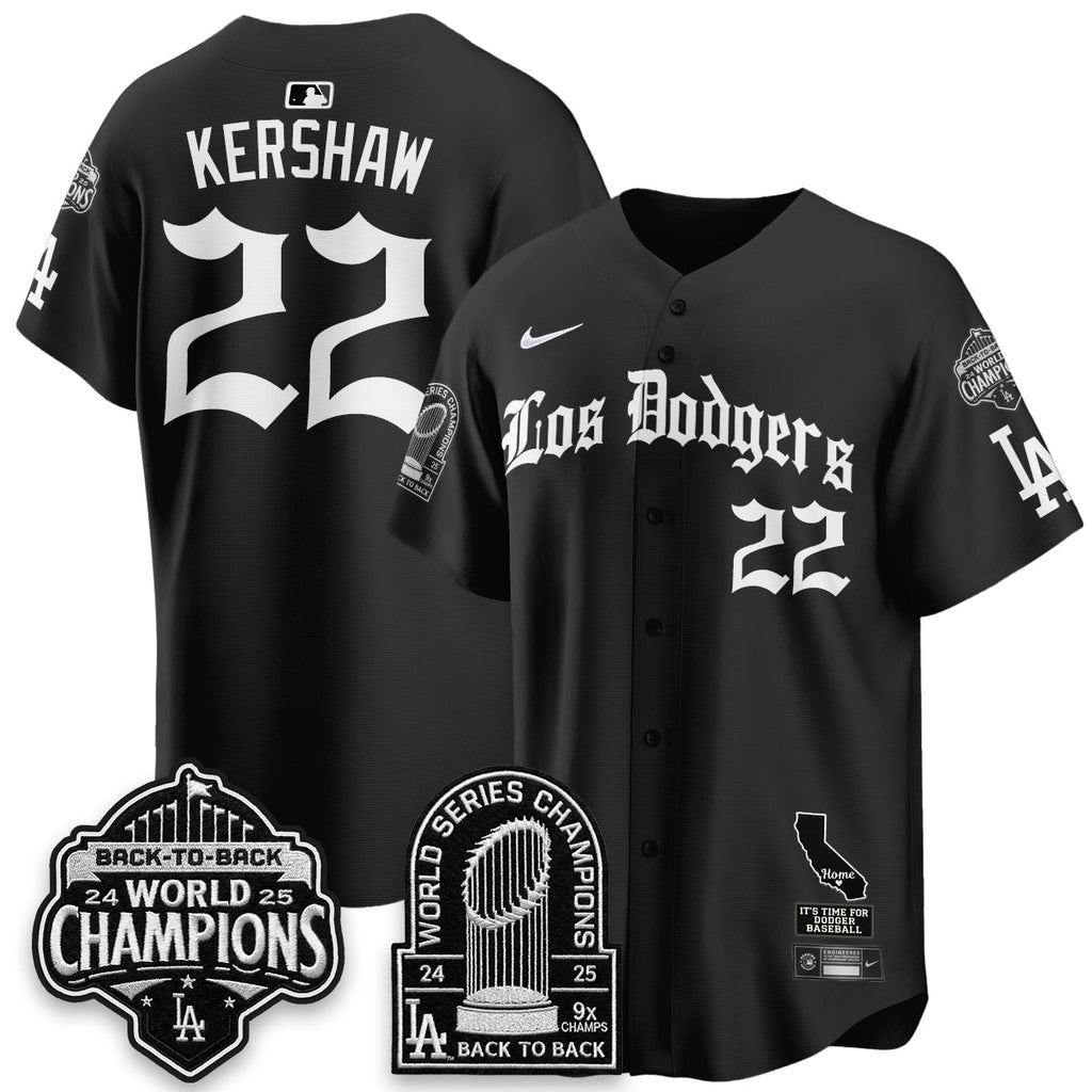 LAD World Series Champions Vapor Premier Limited Gothic Edition Jersey - Stitched