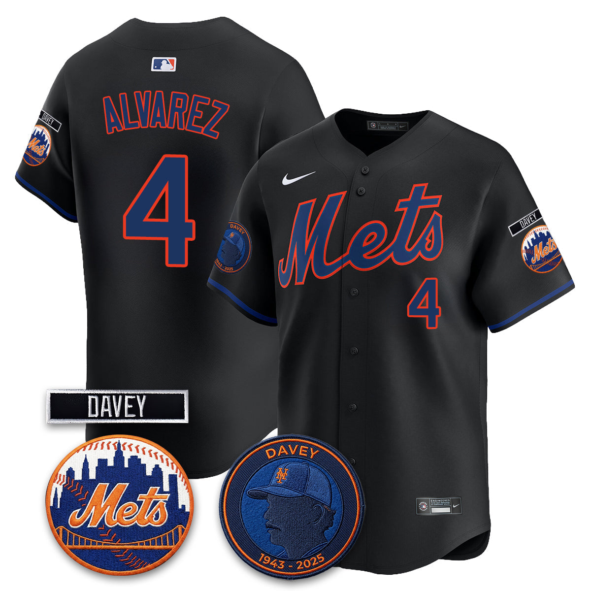 NYM 2026 Davey Johnson In Memoriam Vapor Limited Jersey - Stitched