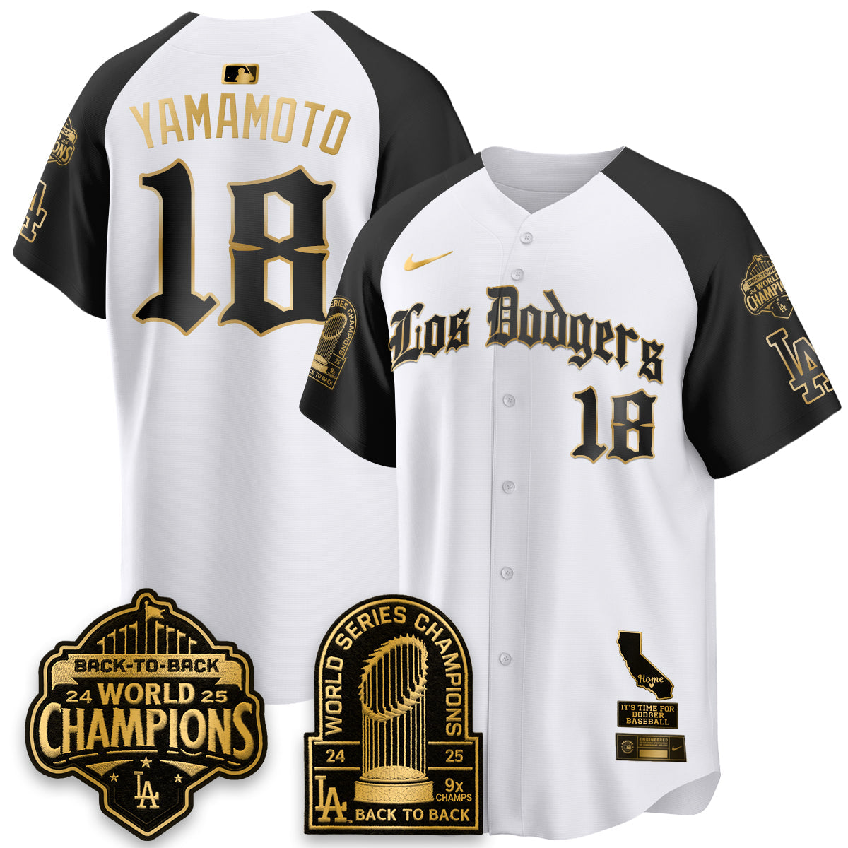 LAD World Series Champions Vapor Premier Limited Gothic Edition Jersey - Stitched