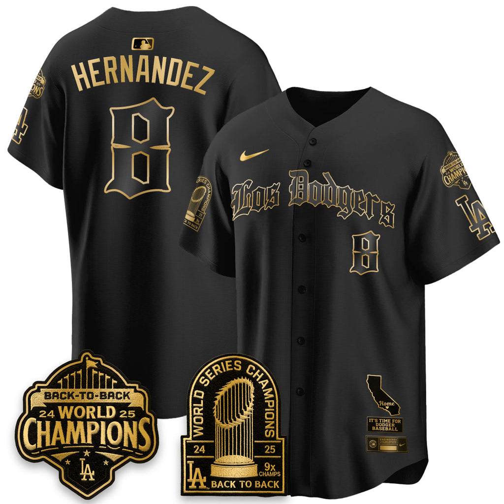 LAD World Series Champions Vapor Premier Limited Gothic Edition Jersey - Stitched