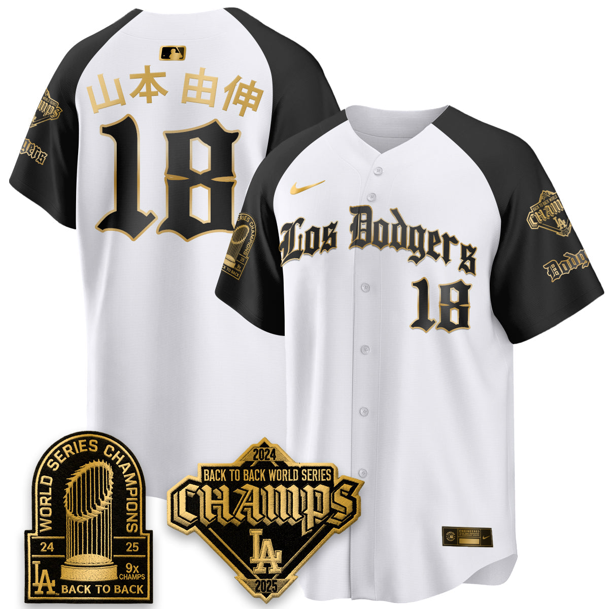 LAD World Series Champions B2B Patch Vapor Premier Limited Gothic Edition Jersey - Stitched