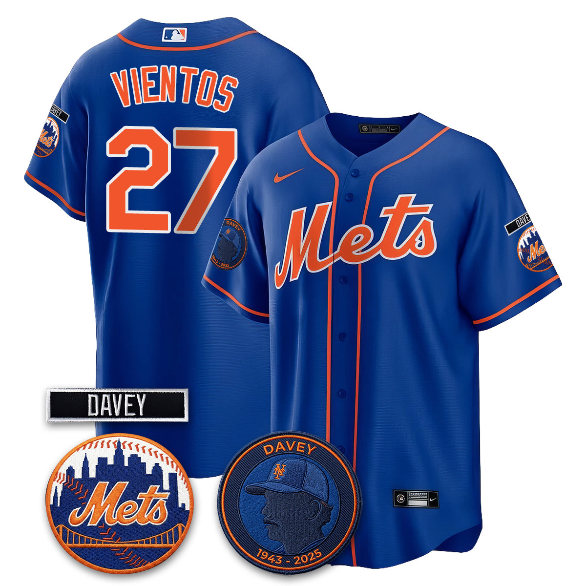 NYM 2026 Davey Johnson In Memoriam Vapor Limited Jersey - Stitched