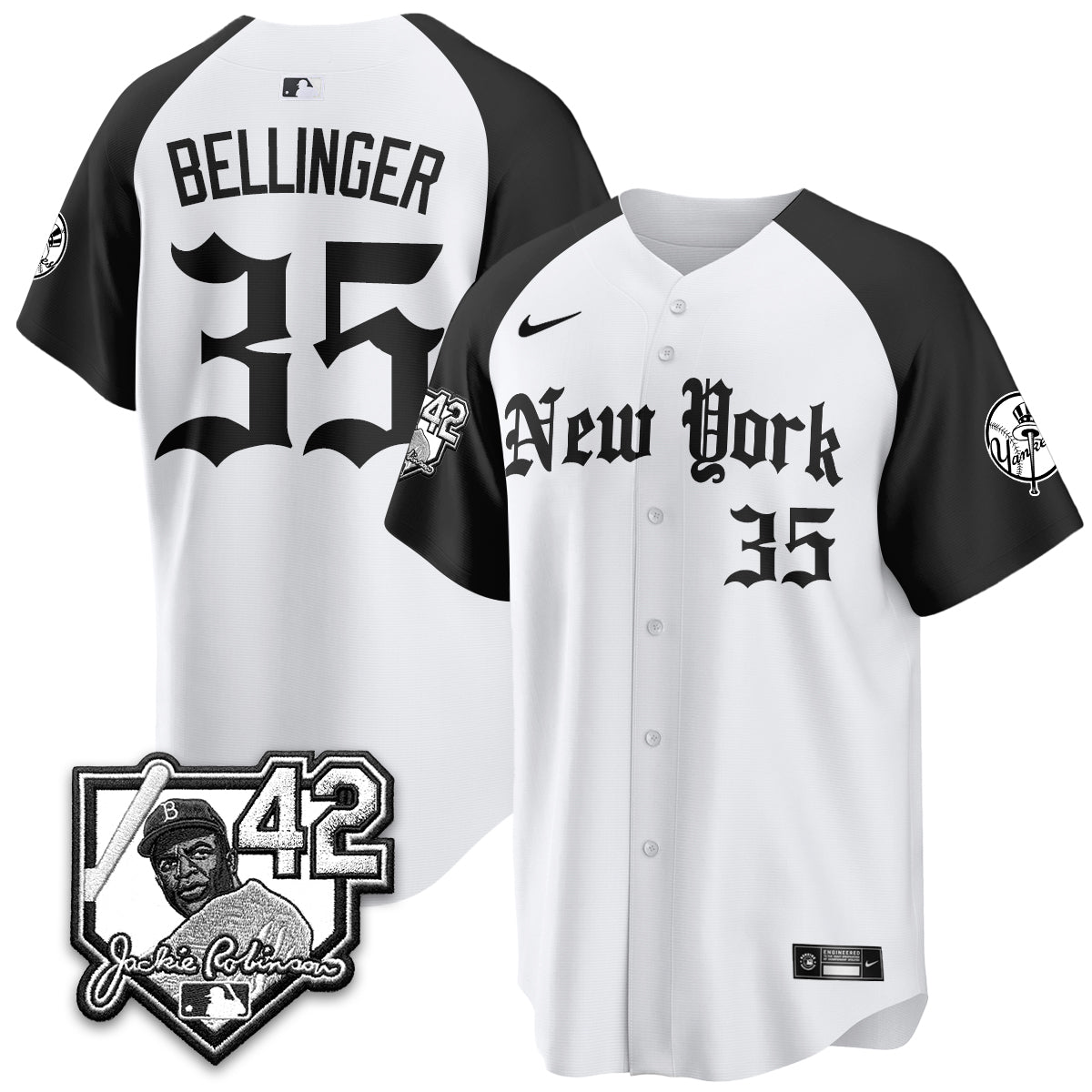NYY 2026 Jackie Robinson Day Gothic Vapor Limited Jersey - Stitched