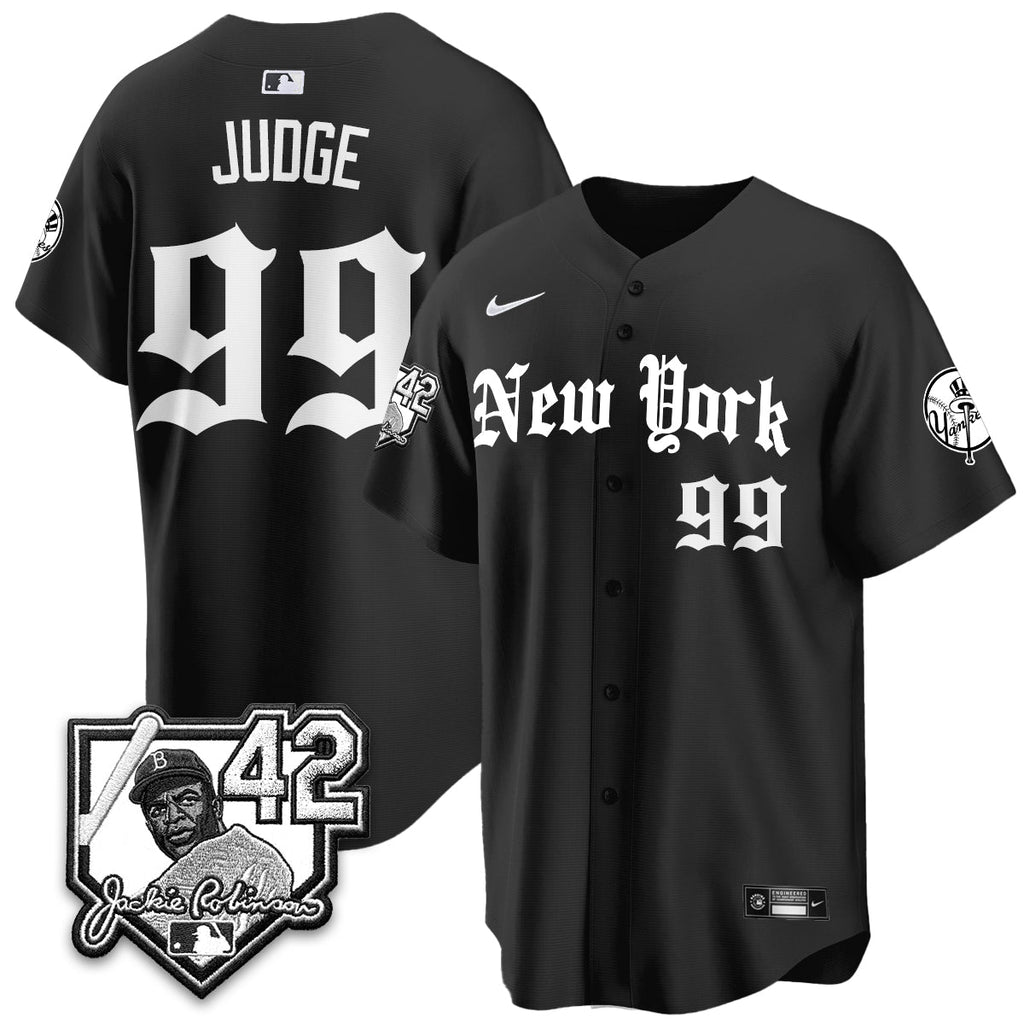 NYY 2026 Jackie Robinson Day Gothic Vapor Limited Jersey - Stitched