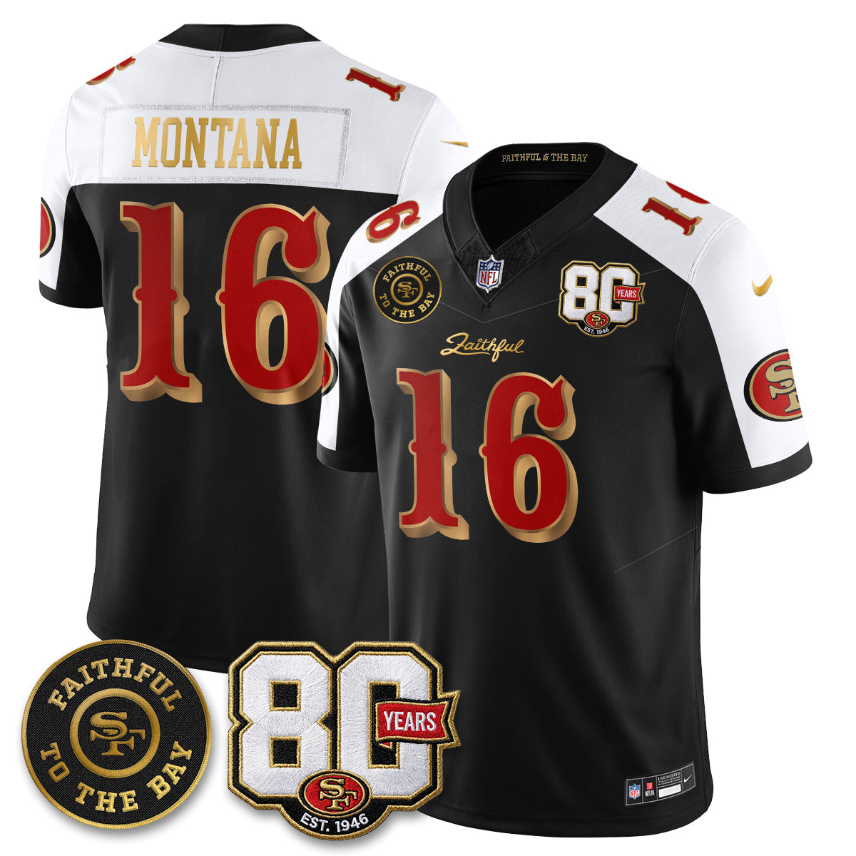 SF “Rivalries” Vapor Limited Jersey - Faithful To The Bay Patch - Stitched
