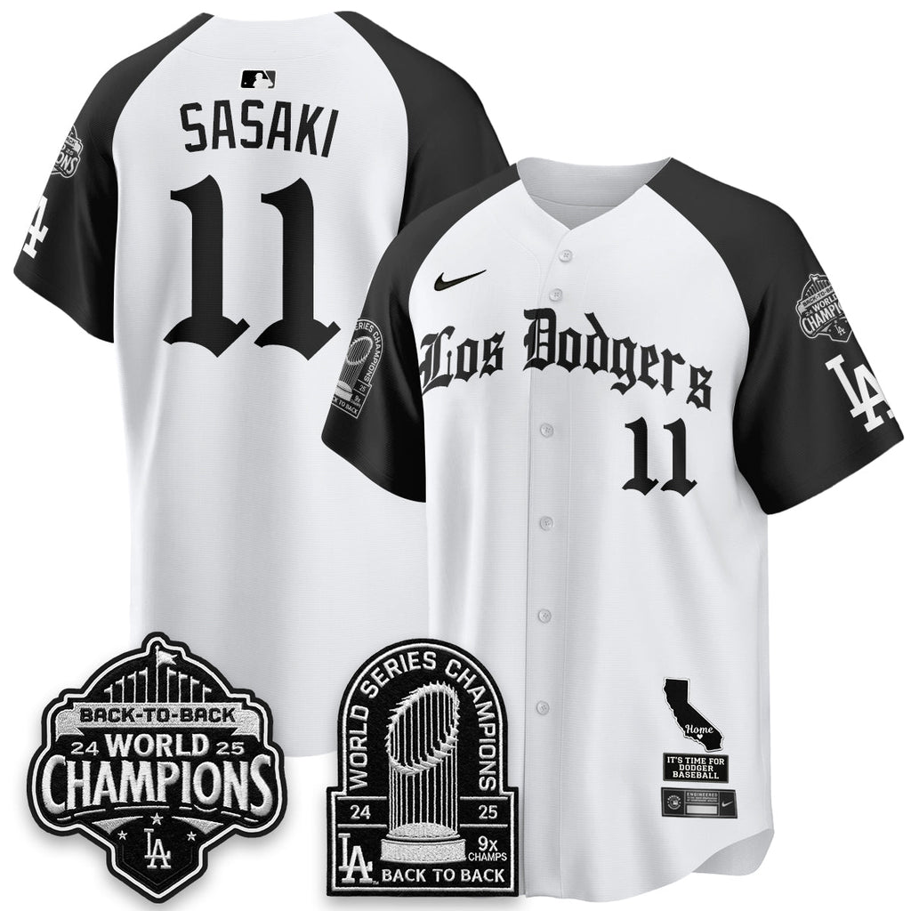 LAD World Series Champions Vapor Premier Limited Gothic Edition Jersey - Stitched