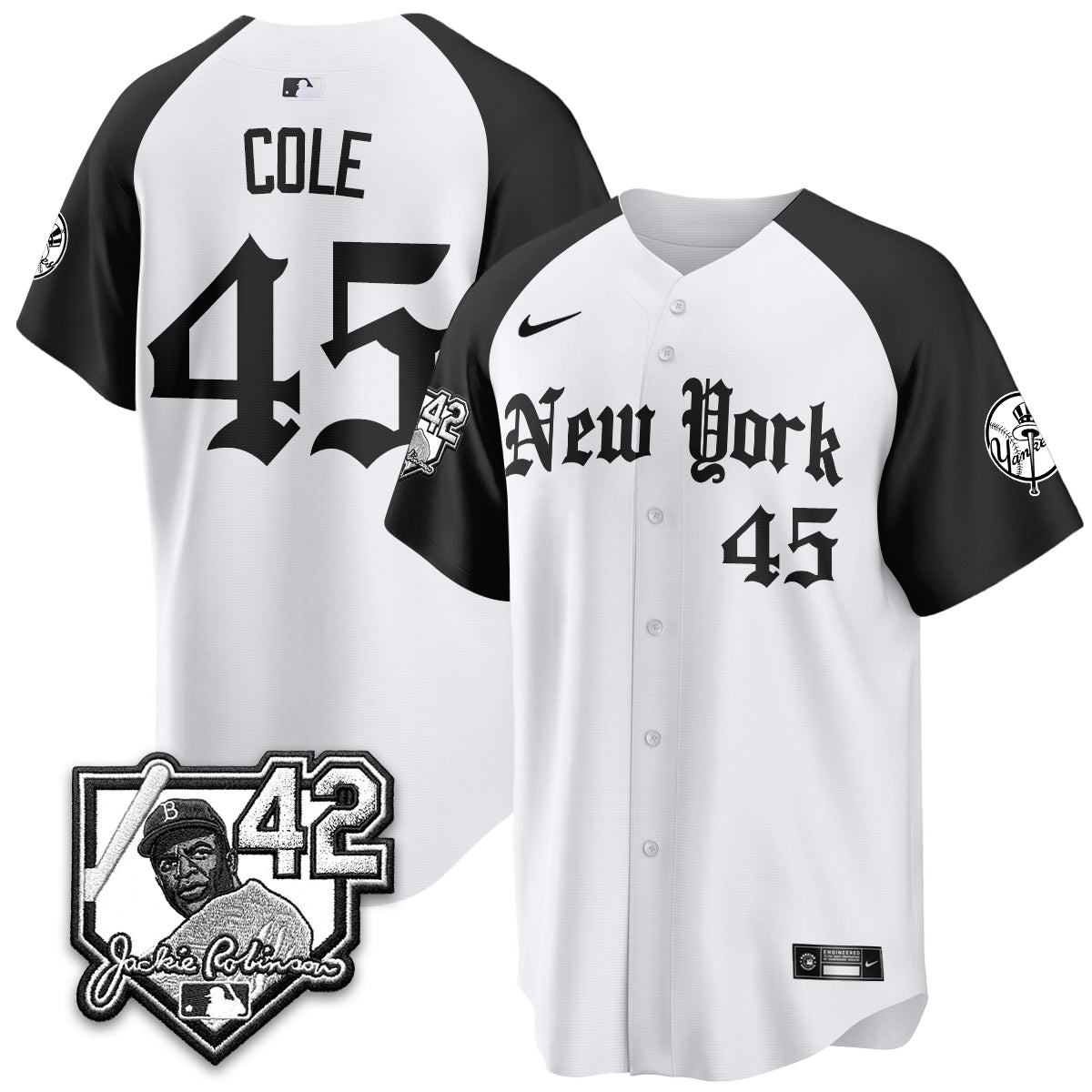 NYY 2026 Jackie Robinson Day Gothic Vapor Limited Jersey - Stitched