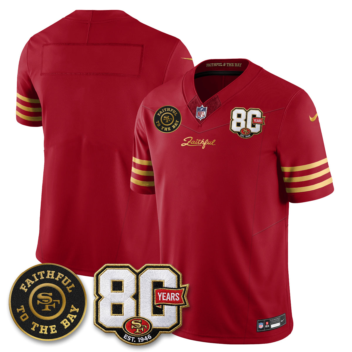 SF “Rivalries” Vapor Limited Jersey - Faithful To The Bay Patch - Stitched