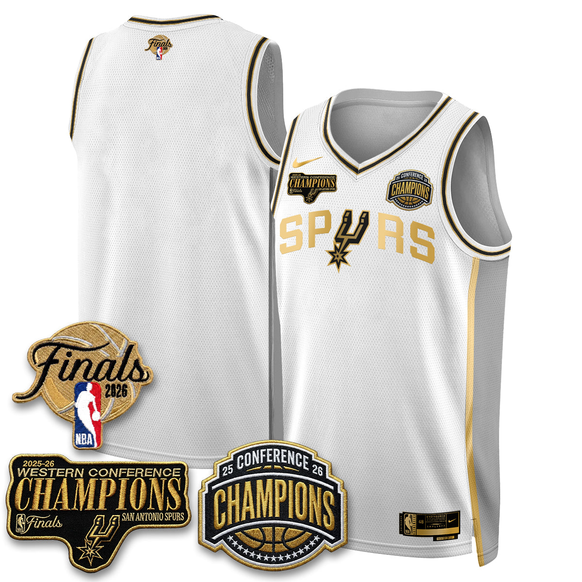 SAS 2026 Basketball  Western Conference Champions Vapor Special Edition Jersey - Stitched