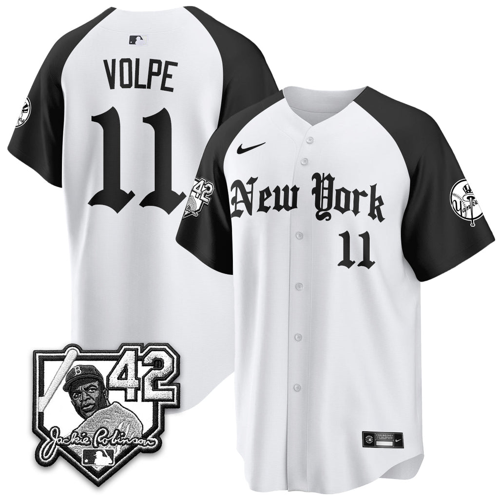 NYY 2026 Jackie Robinson Day Gothic Vapor Limited Jersey - Stitched