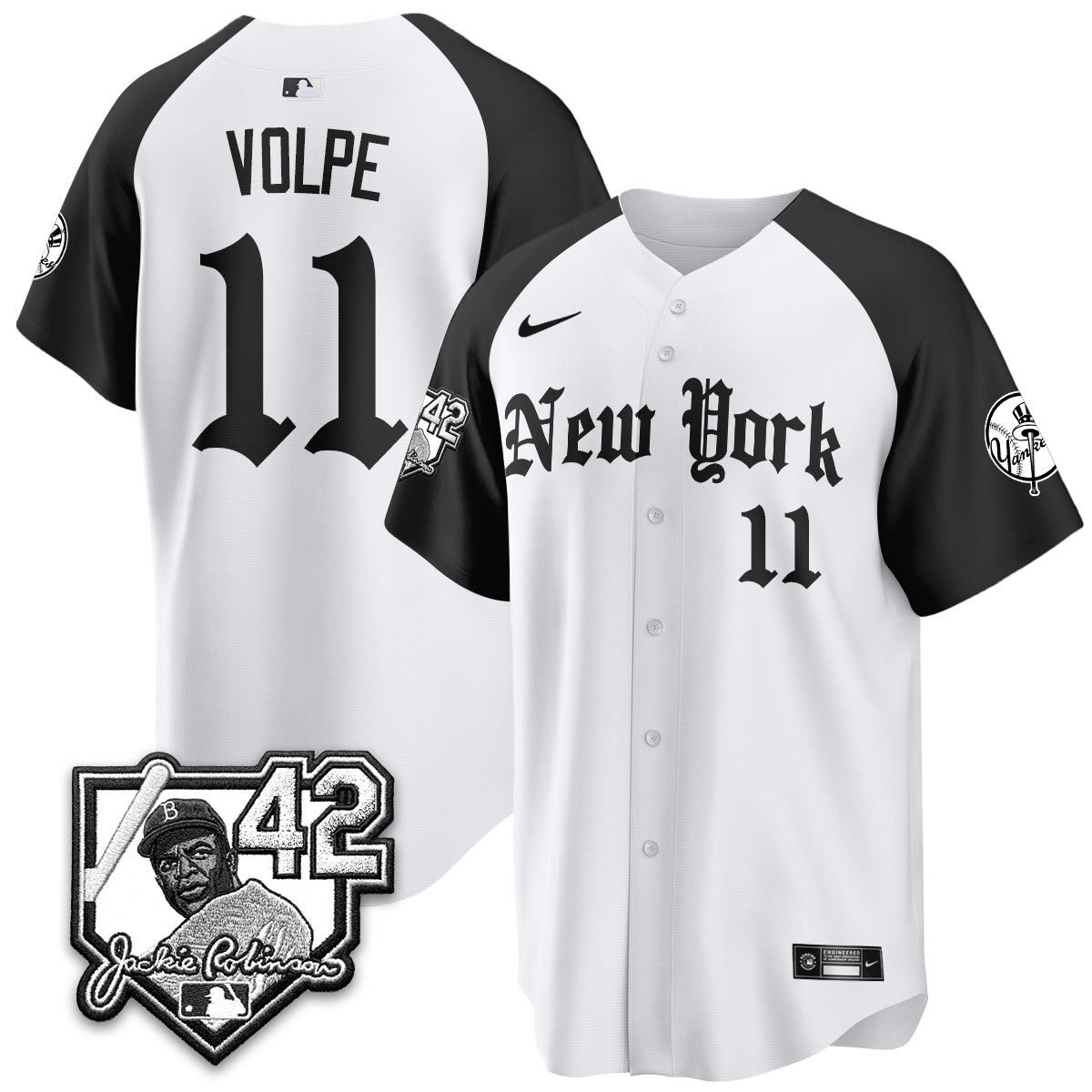 NYY 2026 Jackie Robinson Day Gothic Vapor Limited Jersey - Stitched