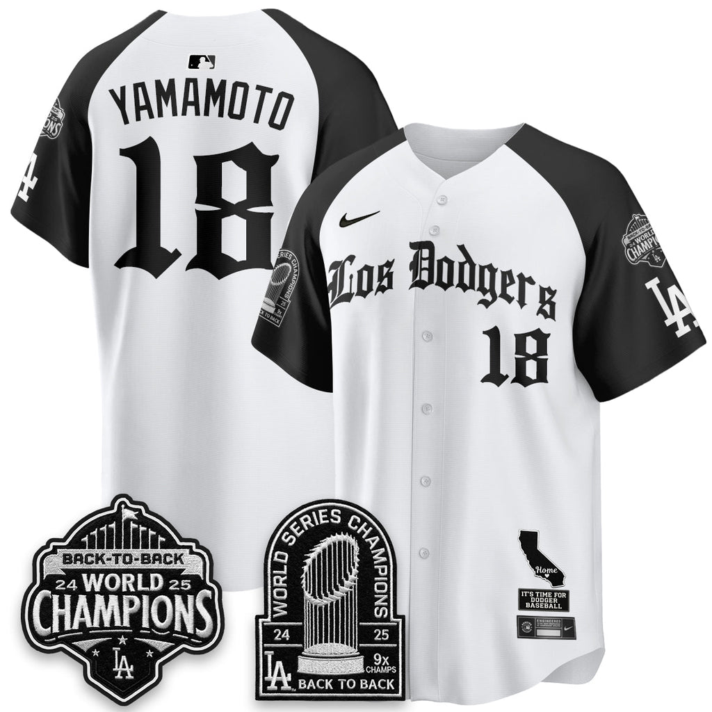 LAD World Series Champions Vapor Premier Limited Gothic Edition Jersey - Stitched