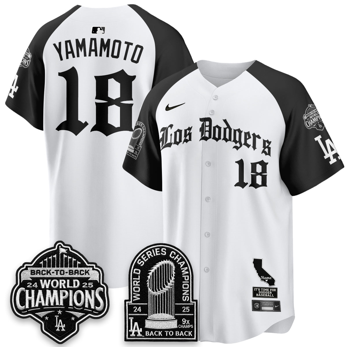 LAD World Series Champions Vapor Premier Limited Gothic Edition Jersey - Stitched