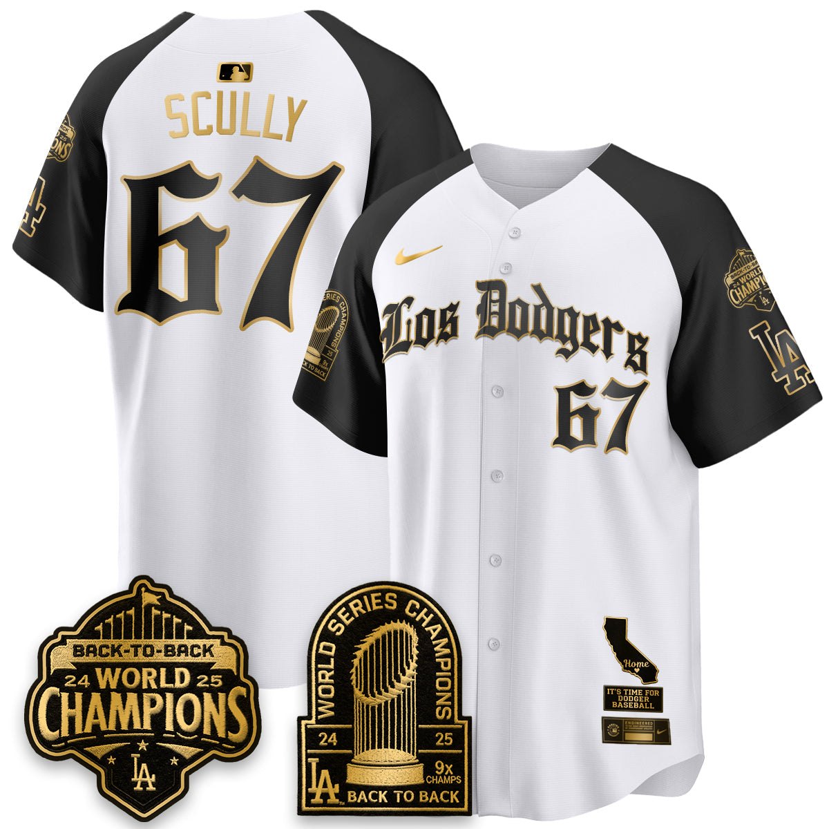 LAD World Series Champions Vapor Premier Limited Gothic Edition Jersey - Stitched