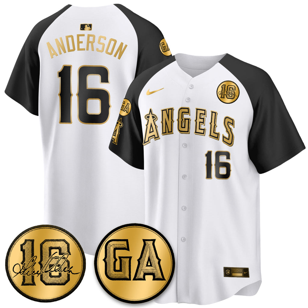 LAA Garret Anderson Tribute Patch Vapor Jersey - Stitched V2