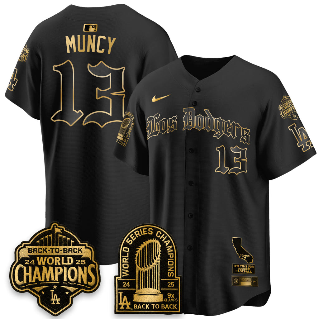 LAD World Series Champions Vapor Premier Limited Gothic Edition Jersey - Stitched