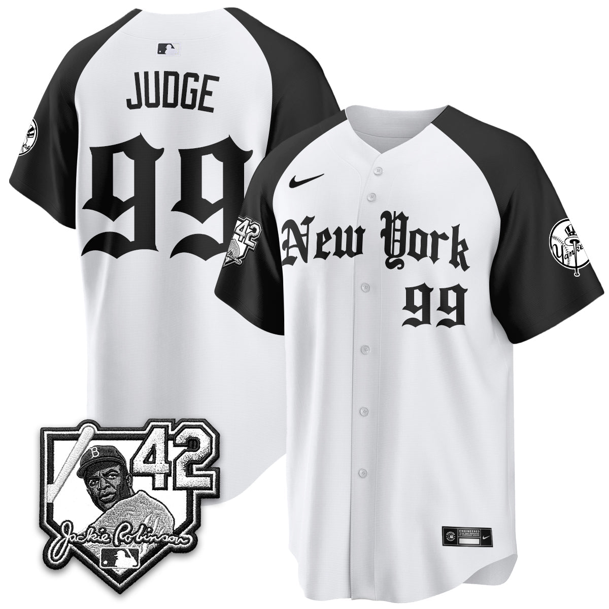 NYY 2026 Jackie Robinson Day Gothic Vapor Limited Jersey - Stitched