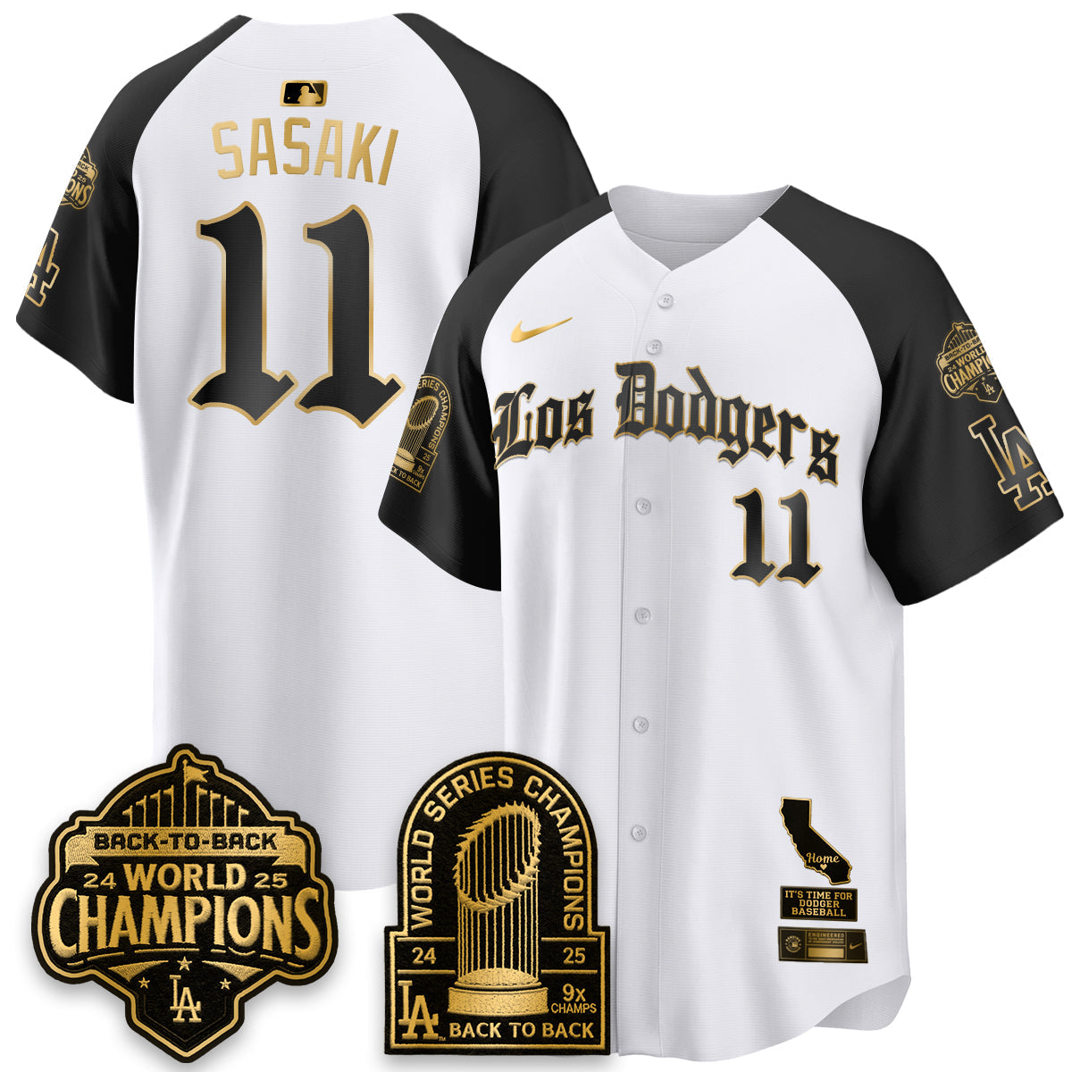 LAD World Series Champions Vapor Premier Limited Gothic Edition Jersey - Stitched
