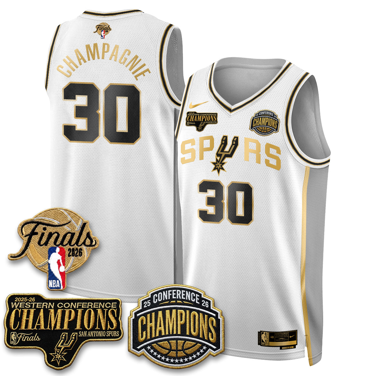 SAS 2026 Basketball  Western Conference Champions Vapor Special Edition Jersey - Stitched