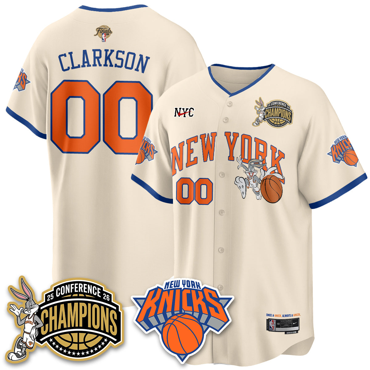 NYK 2026 Basketball  Finals x Bunny Vapor Jersey V2- Stitched