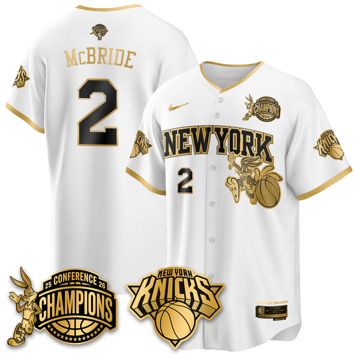 NYK 2026 Basketball  Finals x Bunny Vapor Jersey V2- Stitched
