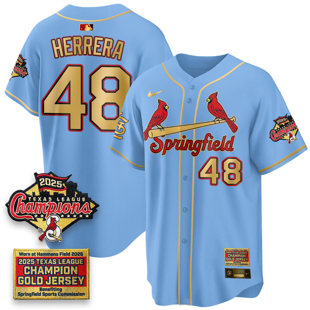 STL Springfield's Championship Gold Limited Jerseys - Stitched