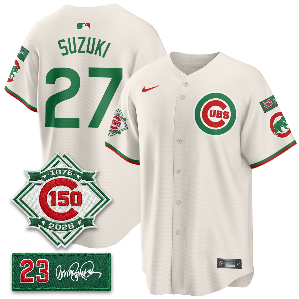 CHC Limited Mexico Jersey - 150th Anniversary + Ryne Sandberg Tribute Patch Stitched